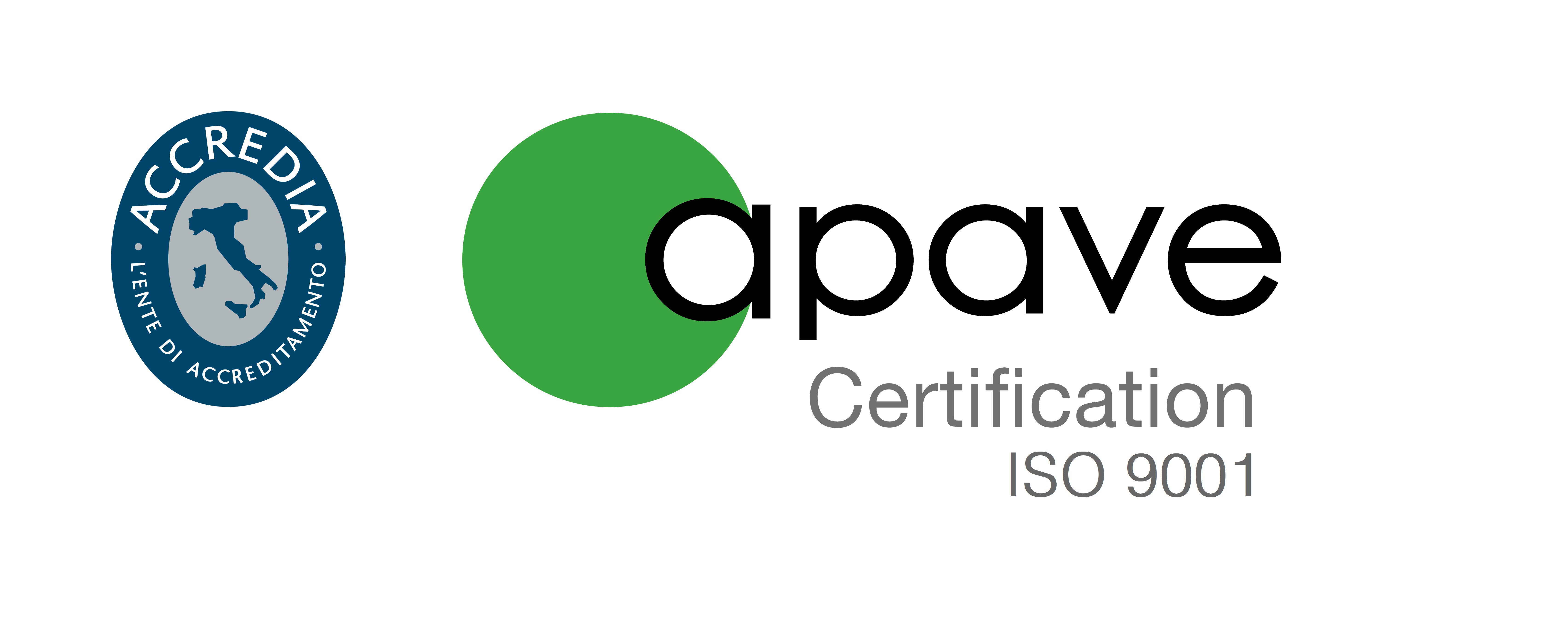 Apave certification italia ISO 9001 Accredia